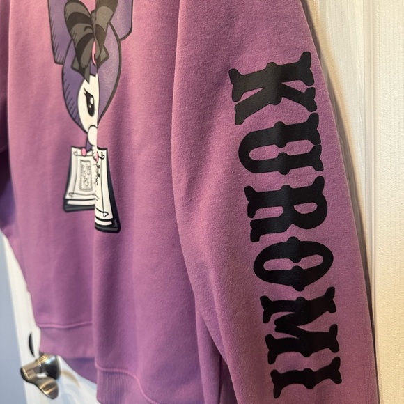 ⚡️2/$25⚡️Official Kawaii Sanrio Kuromi Purple Crewneck Sweater Size S | Anime - Picture 5 of 6